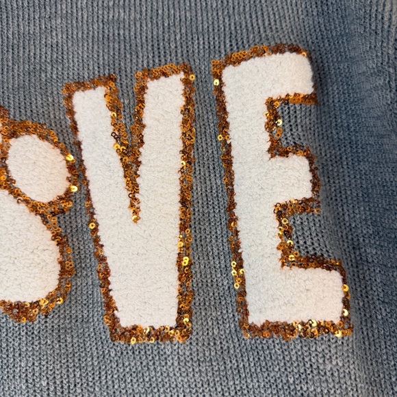 SIMPLY SOUTHERN Women’s Size L Sweater Crewneck Graphic Love Paw Print Bling - Picture 7 of 16